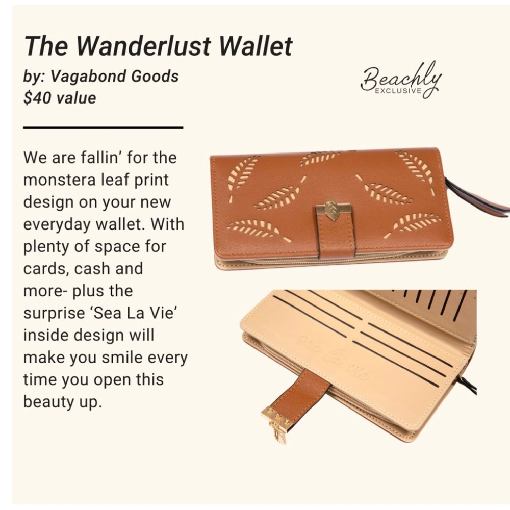 Beachly fall 2023 wanderlust wallet
